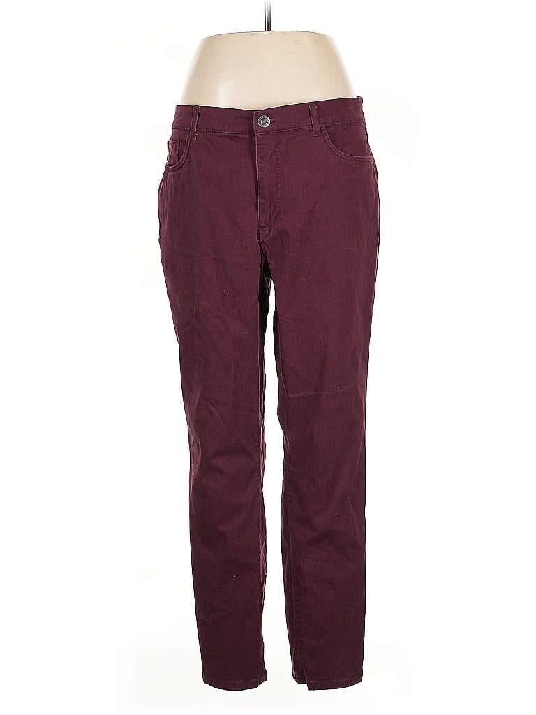 Pre-owned Ann Taylor Loft Jeans In Burgundy