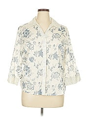 Cj Banks 3/4 Sleeve Button Down Shirt
