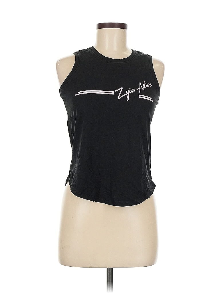 Click to view more detailed imagery on our partner's website Pre-owned Zyia Active Sleeveless T-shirt In Black