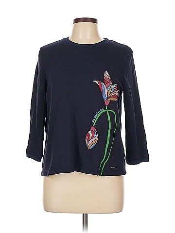 Ted Baker London Blue 3/4 Sleeve T-Shirt Size 10 - 73% off