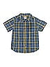 Wrangler Jeans Co Plaid Blue Short Sleeve Button-Down Shirt Size 4 - photo 1