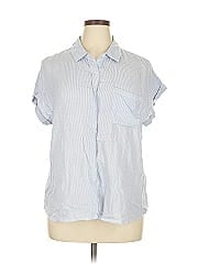 Cosmic Blue Love Short Sleeve Button Down Shirt