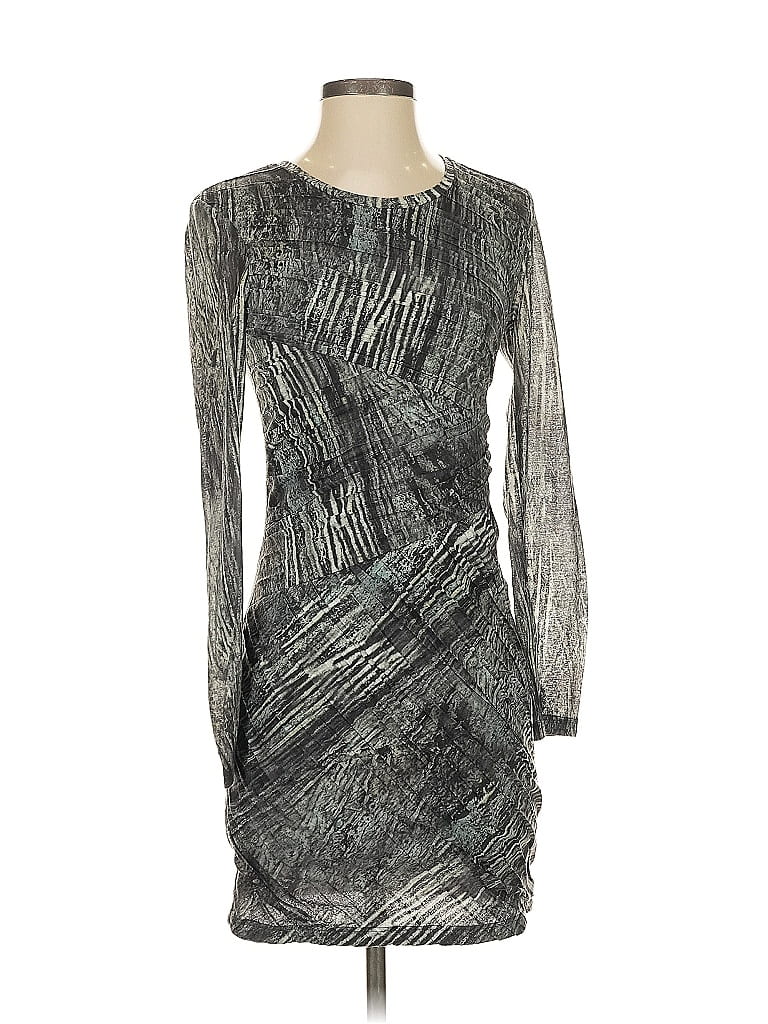 Pre-owned Torn By Ronny Kobo Cocktail Dress In Silver