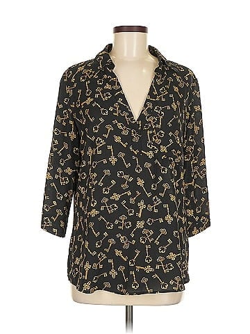 Soho JEANS NEW YORK & COMPANY 3/4 Sleeve Blouse (view 1)