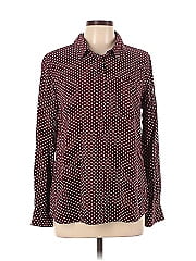 Cosmic Blue Love Long Sleeve Button Down Shirt