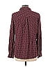 Cosmic Blue Love 100% Rayon Polka Dots Burgundy Long Sleeve Button-Down Shirt Size L - photo 2