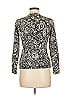 August Silk 100% Silk Paisley Silver Silk Cardigan Size M - photo 2
