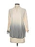 Rungolee Ivory Gray 3/4 Sleeve Blouse Size XS - photo 1