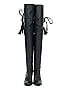 Chloé 100% Leather Black Leather Over the Knee Boots Size EU 37 1/2 - photo 2