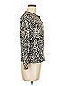 August Silk 100% Silk Paisley Silver Silk Cardigan Size M - photo 3