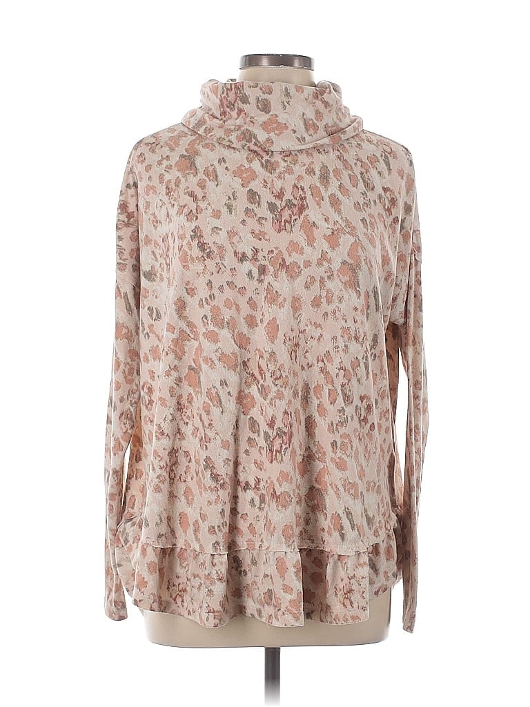 Mystree Animal Print Tan Pullover Sweater Size L - photo 1