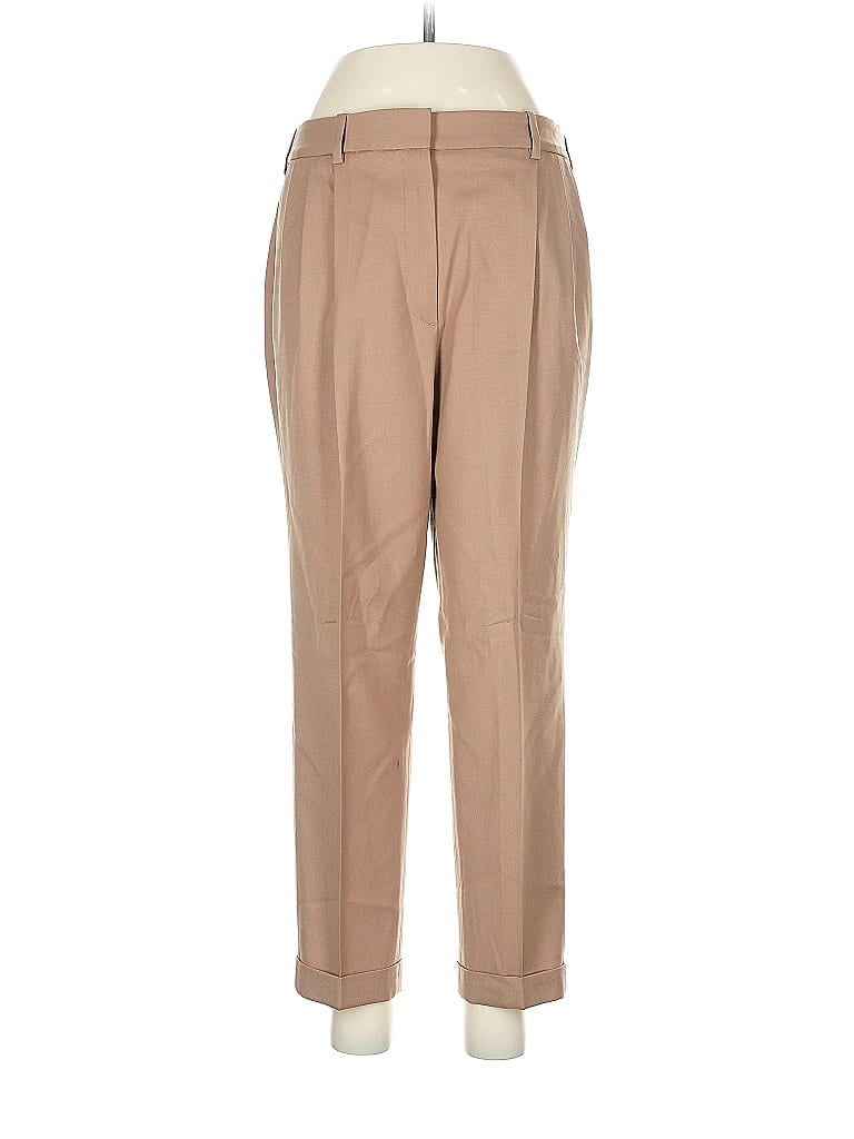 Nili Lotan Solid Tan Wool Pants Size 8 - photo 1