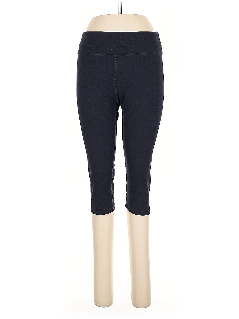 Marika Solid Blue Active Pants Size L - photo 1