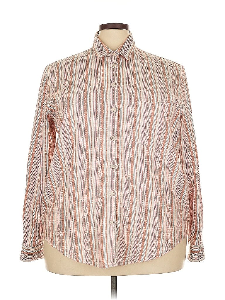 Pre-owned Assorted Brands Long Sleeve Button Down Shirt In White