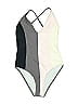 Cupshe Color Block Gray One Piece Swimsuit Size S - photo 1
