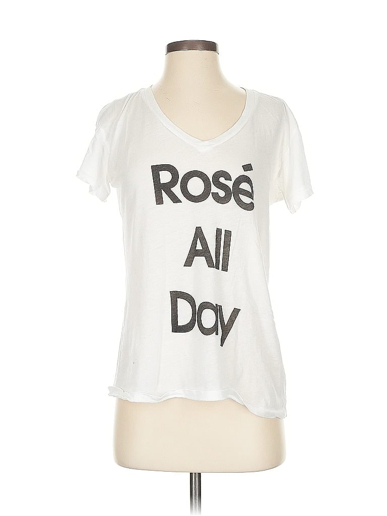 Wildfox White Short Sleeve T-Shirt Size S - photo 1