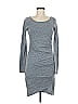 Leith Solid Gray Casual Dress Size M - photo 1
