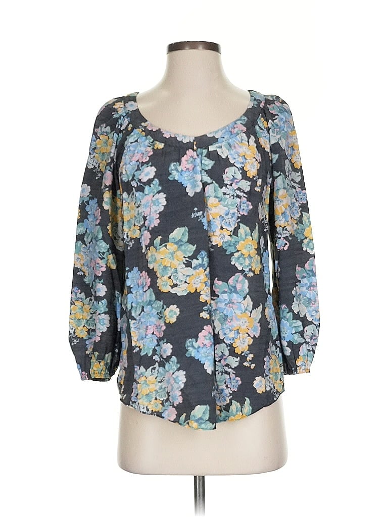 Pre-owned Lauren Conrad 3/4 Sleeve Blouse In Blue