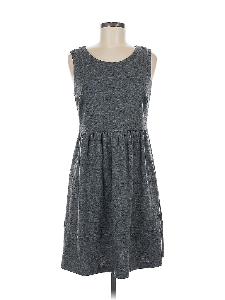 Daisy Fuentes Solid Gray Casual Dress Size M - photo 1