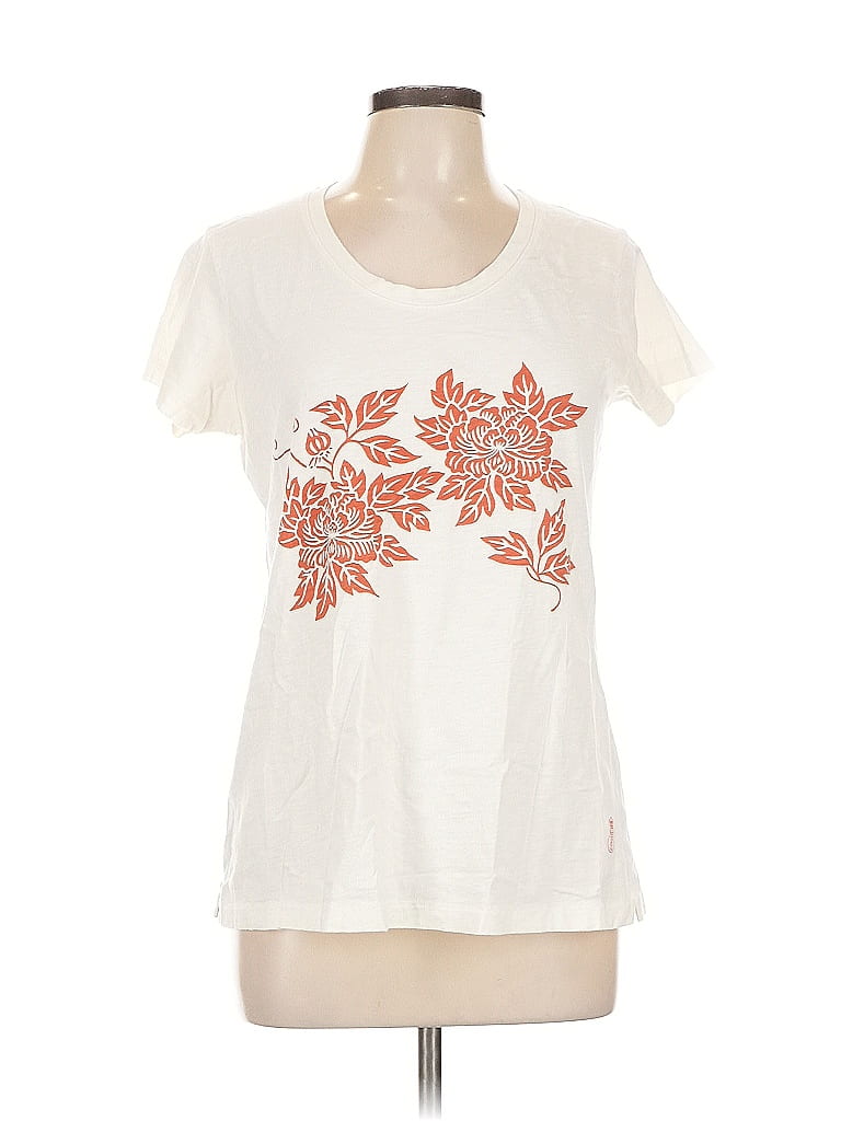 UT for Uniqlo 100% Cotton Floral Ivory Short Sleeve T-Shirt Size L - photo 1