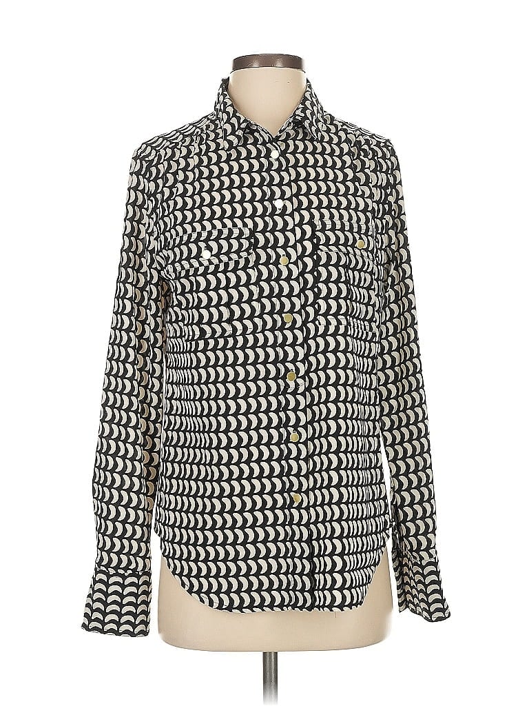 Pre-owned Calvin Klein Long Sleeve Blouse In Black