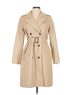 H&M 100% Polyester Tan Trenchcoat Size S