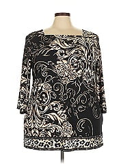 Jm Collection 3/4 Sleeve Blouse