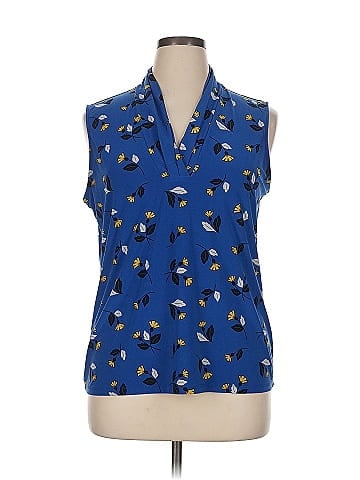 Anne Klein Sleeveless Button-Down Shirt (view 1)