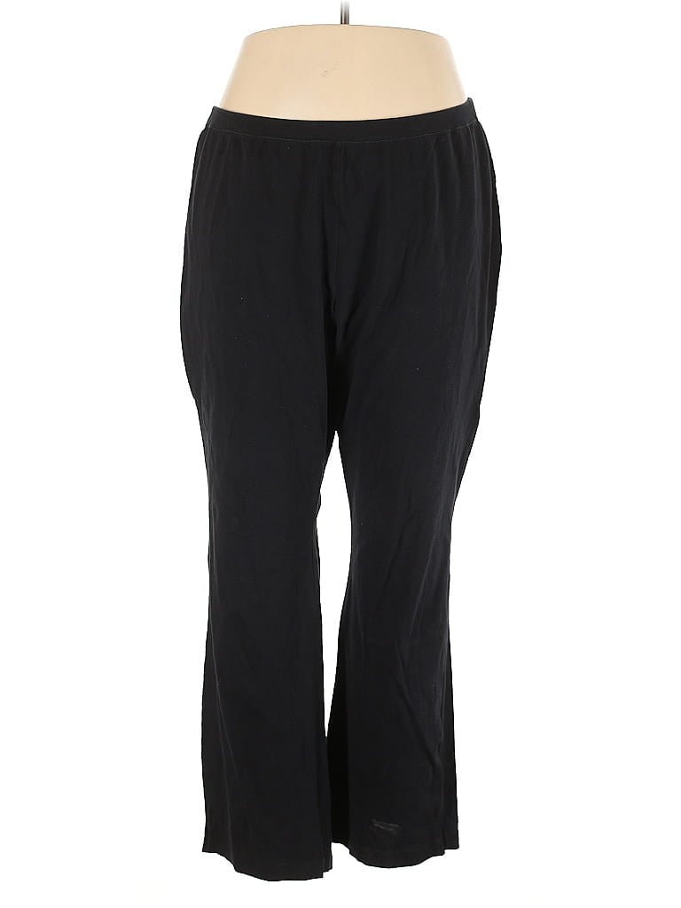Woman Within Solid Black Active Pants Size 22 - photo 1