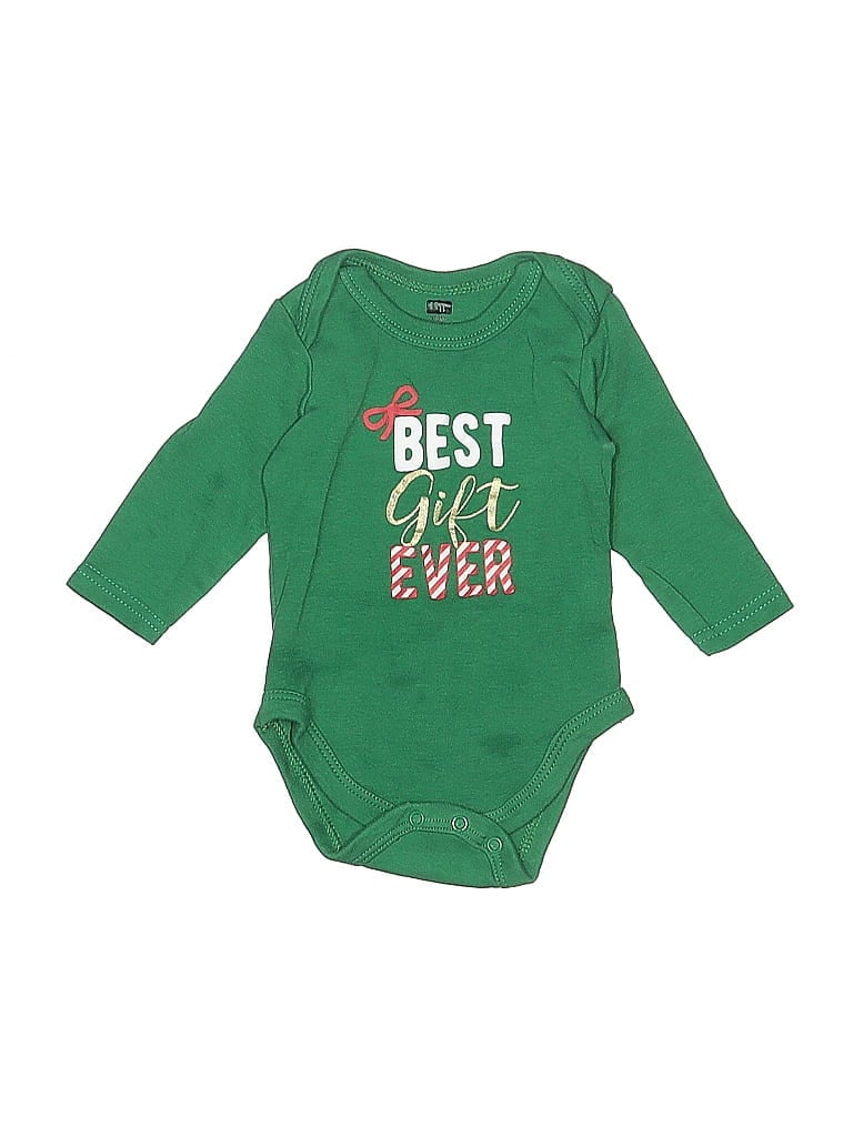 Pre-owned Hb Babies' Long Sleeve Onesie In Green