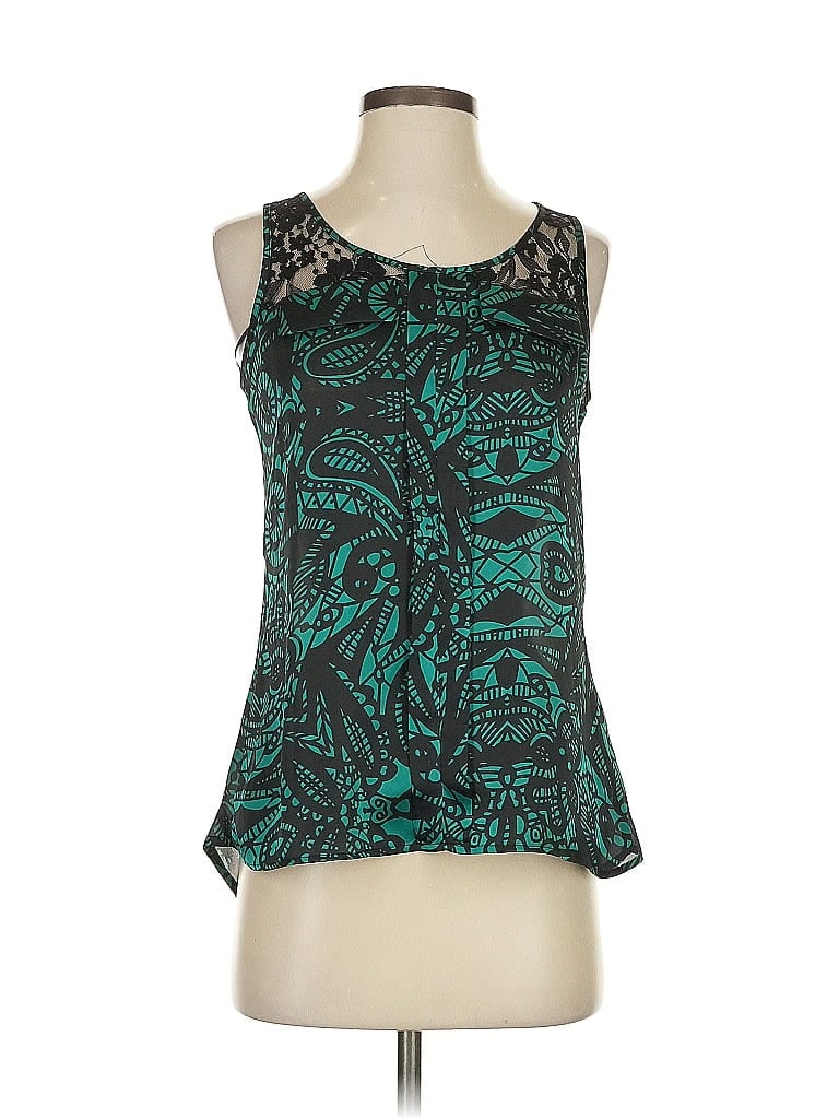 Pre-owned Express Sleeveless Blouse In Blue