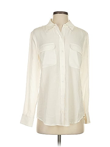 Equipment Long Sleeve Silk Top (view 1)