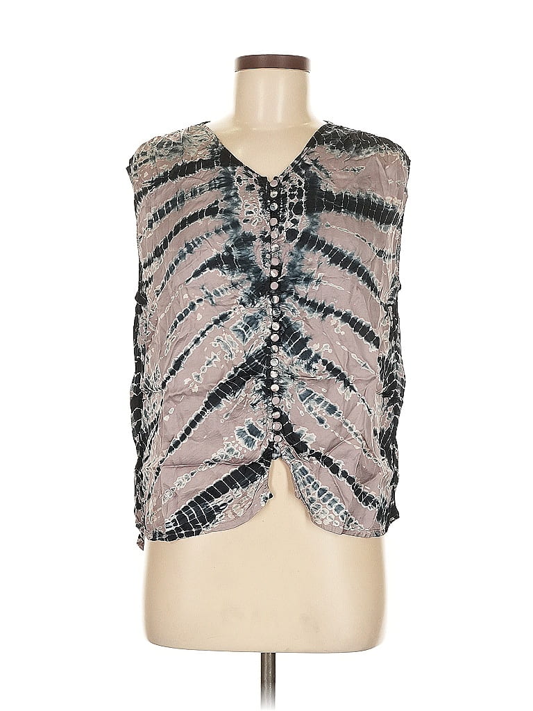 Young Fabulous & Broke Silver Sleeveless Blouse Size M - photo 1