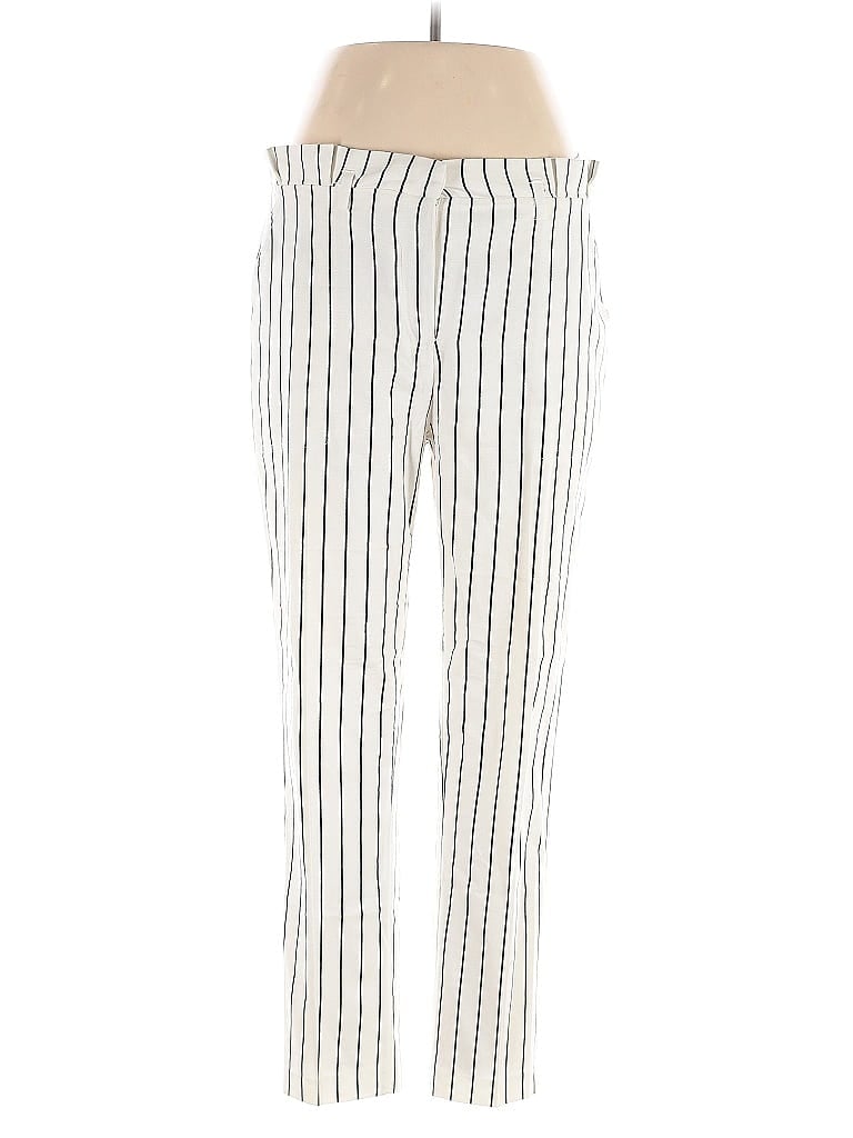 Boston Proper Stripes Ivory Casual Pants Size M - photo 1