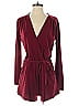Veronica M. Solid Burgundy Romper Size S - photo 1