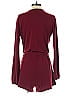 Veronica M. Solid Burgundy Romper Size S - photo 2