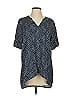 Escapada 100% Rayon Blue Short Sleeve Blouse Size S - photo 1