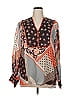 Johnny Was 100% Rayon Brown Long Sleeve Blouse Size XL - photo 1