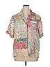 Johnny Was 100% Ramie Color Block Pink Short Sleeve Blouse Size XL - photo 1