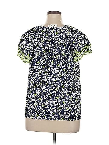 Tanya Taylor Short Sleeve Silk Top (view 2)