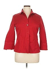 Linda Allard Ellen Tracy 3/4 Sleeve Button Down Shirt