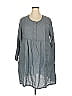 Flax 100% Flax Gray Blue Casual Dress Size 18 (1G) - photo 1