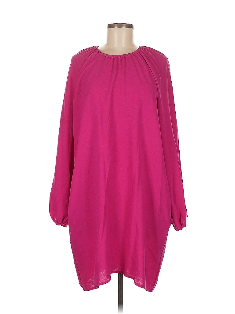 Pomander Place 100% Polyester Solid Pink Casual Dress Size M - photo 1