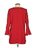 Chaus 100% Polyester Red 3/4 Sleeve Top Size S - photo 2