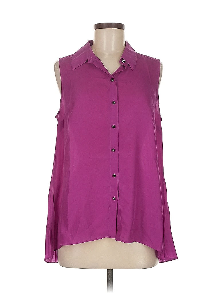 Pre-owned Agb Sleeveless Blouse In Purple