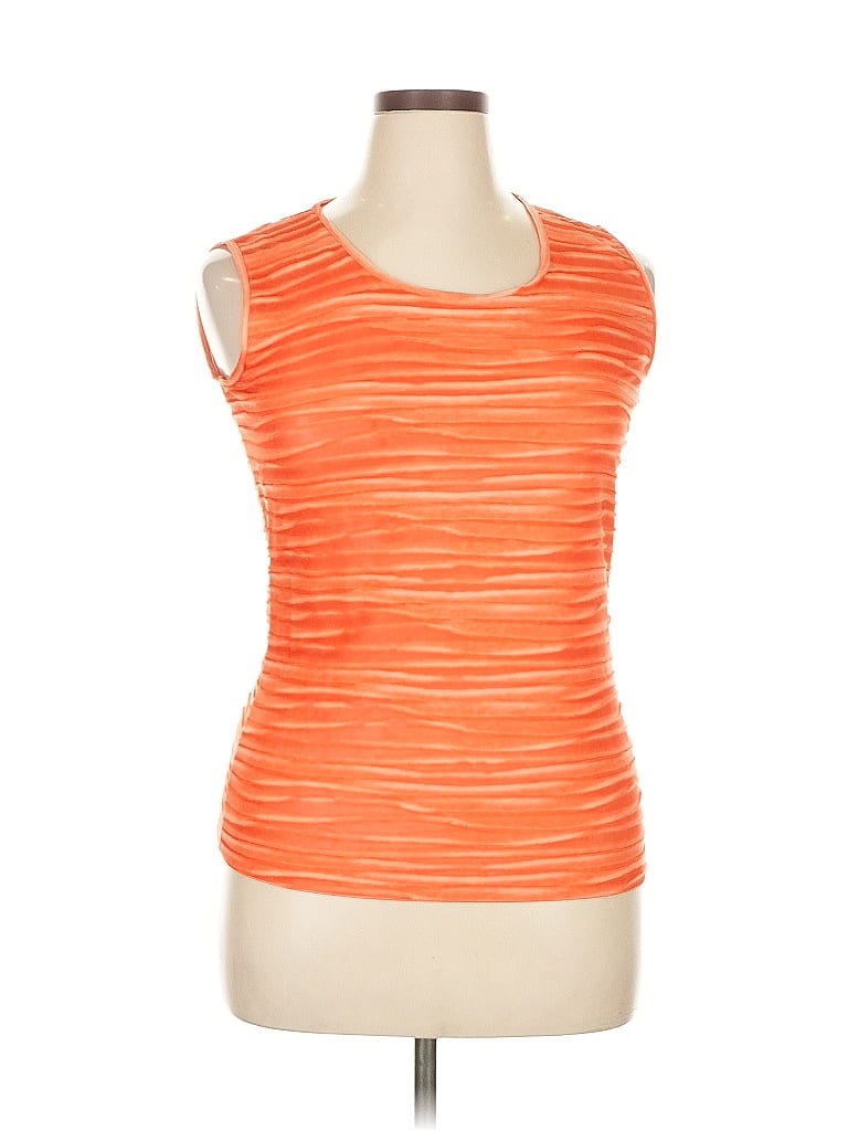 Armani Collezioni Orange Sleeveless Top Size 14 - photo 1