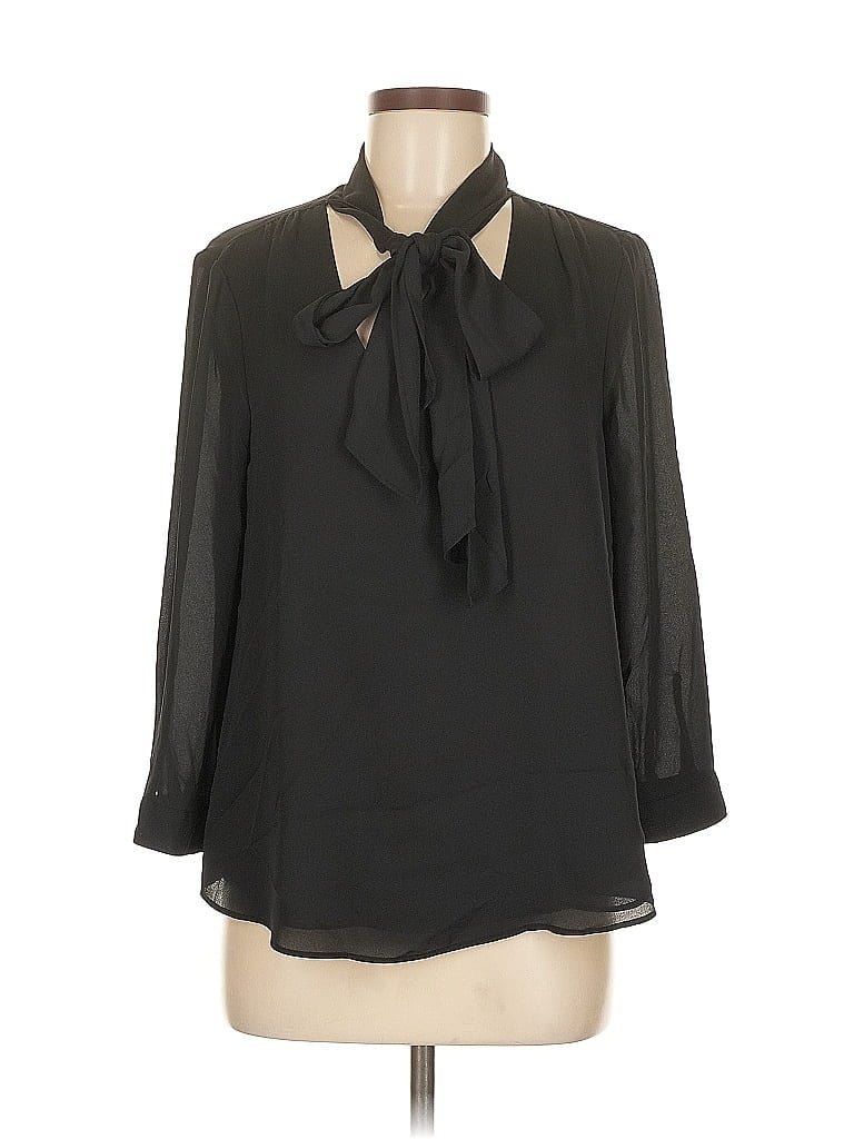 Pre-owned Hd In Paris 3/4 Sleeve Blouse In Black