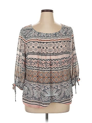 Roz & Ali 3/4 Sleeve Blouse (view 1)