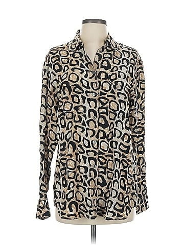 Equipment Long Sleeve Silk Top (view 1)