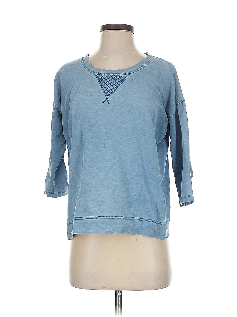 Pre-owned Sam & Lavi 3/4 Sleeve T-shirt In Blue